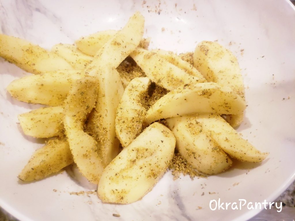 Okra Pantry_Bacon Wrapped Potatoes Wedges