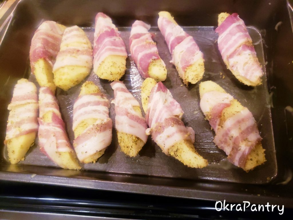 Okra Pantry_Bacon Wrapped Potatoes Wedges